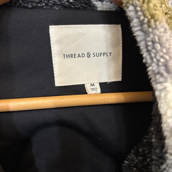 Thread & Supply Gray and Green Teddy Jacket - Picture 3 of 4